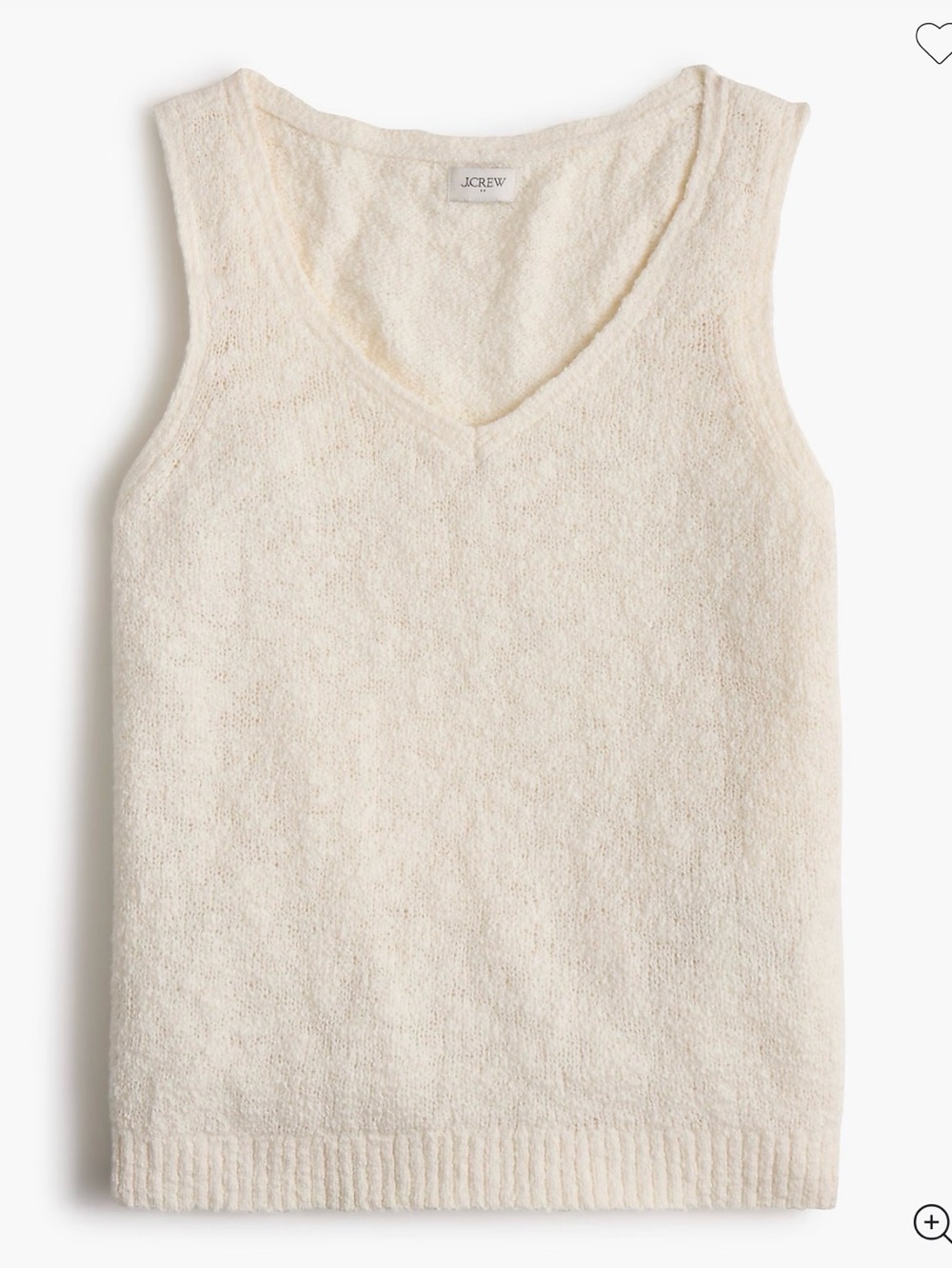 J CREW Slub Sweater Shell in Cream
Size L
